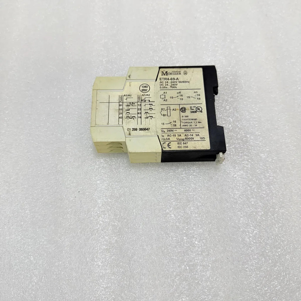 Moeller ETR4-69-A Multifunction Timing Relay 0.05s-100h 24-240V AC/DC Pre-Owned