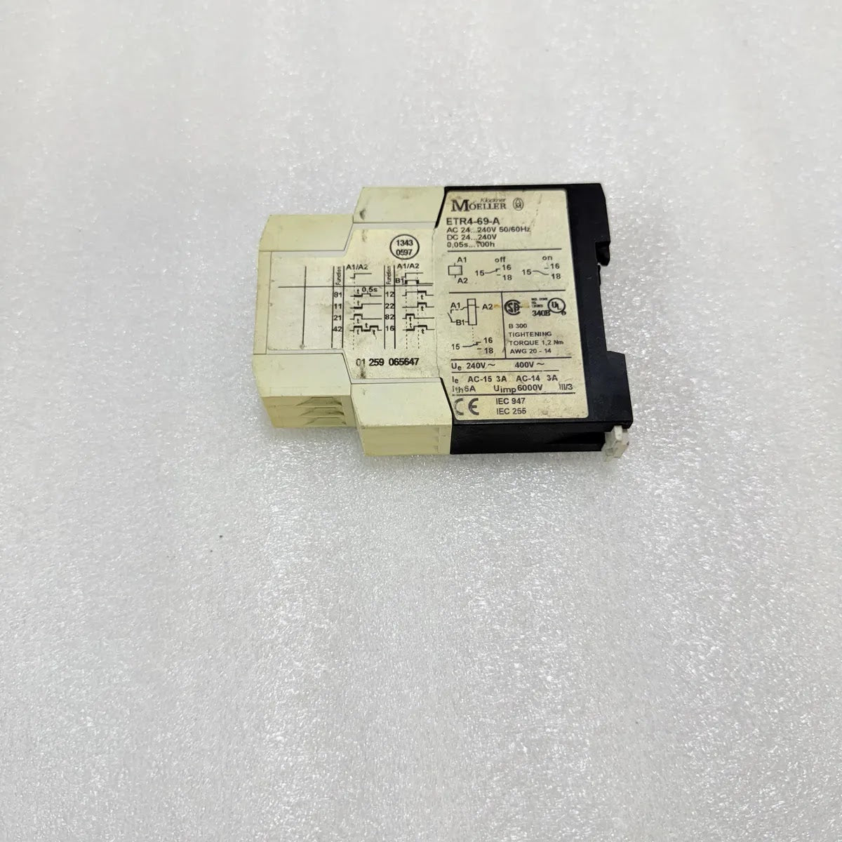 Moeller ETR4-69-A Multifunction Timing Relay 0.05s-100h 24-240V AC/DC Pre-Owned