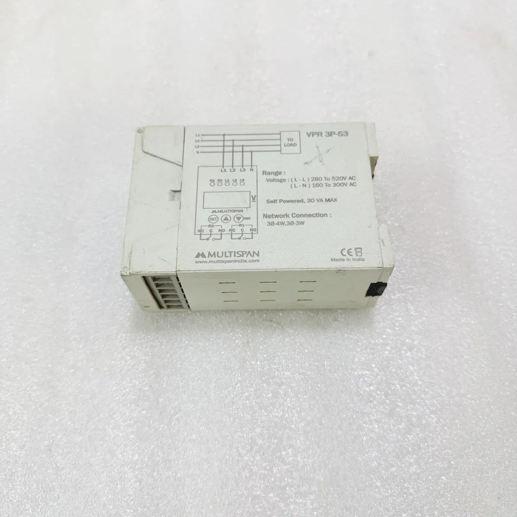 Multispan VPR-3P-53 3-Phase Voltage Protection Relay Pre-Owned