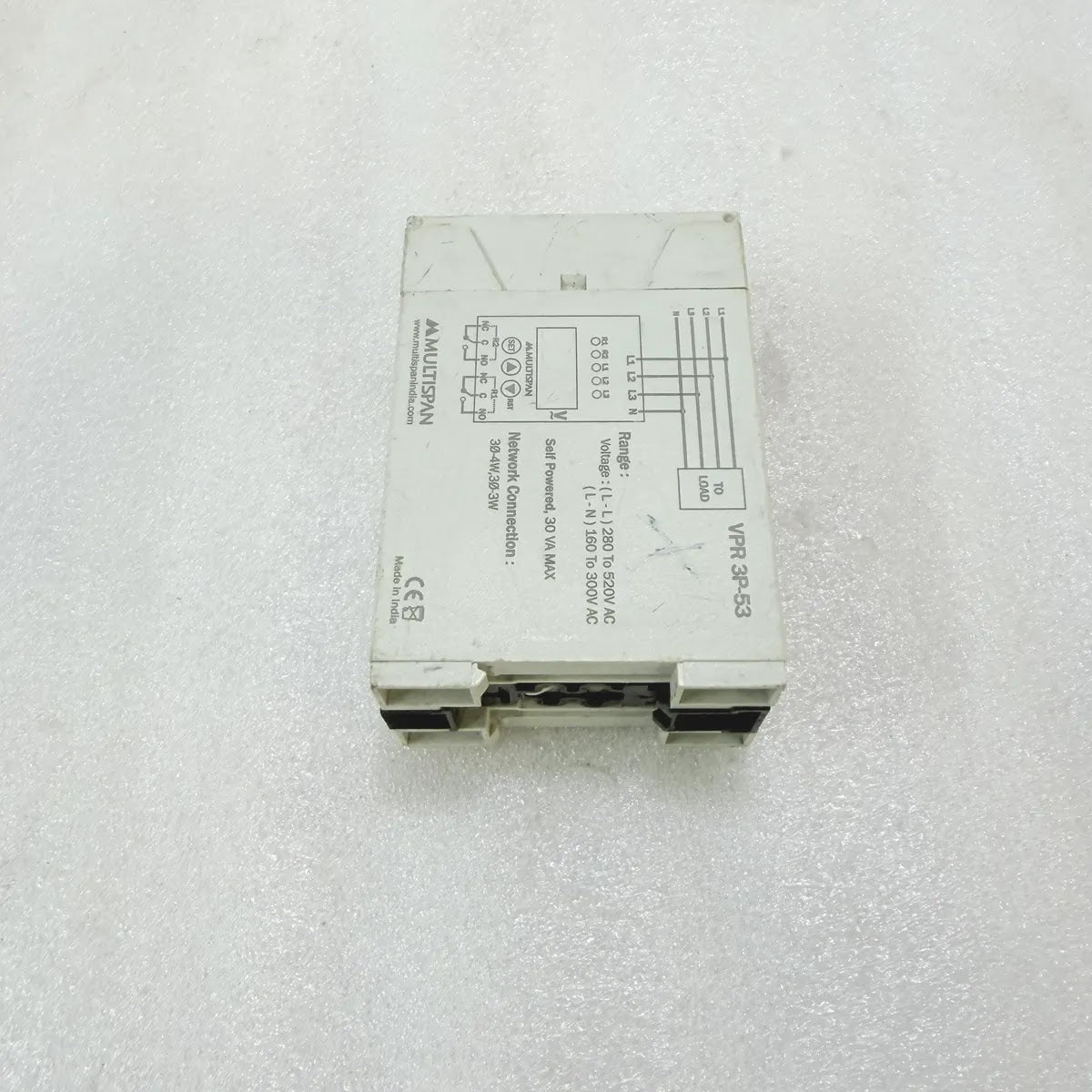 Multispan VPR-3P-53 3-Phase Voltage Protection Relay Pre-Owned