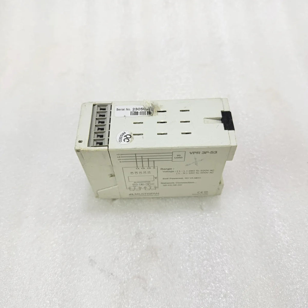 Multispan VPR-3P-53 3-Phase Voltage Protection Relay Pre-Owned