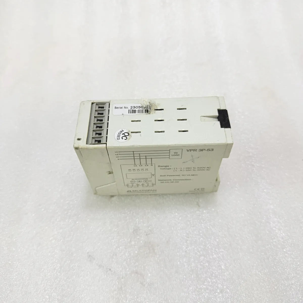 Multispan VPR-3P-53 3-Phase Voltage Protection Relay Pre-Owned