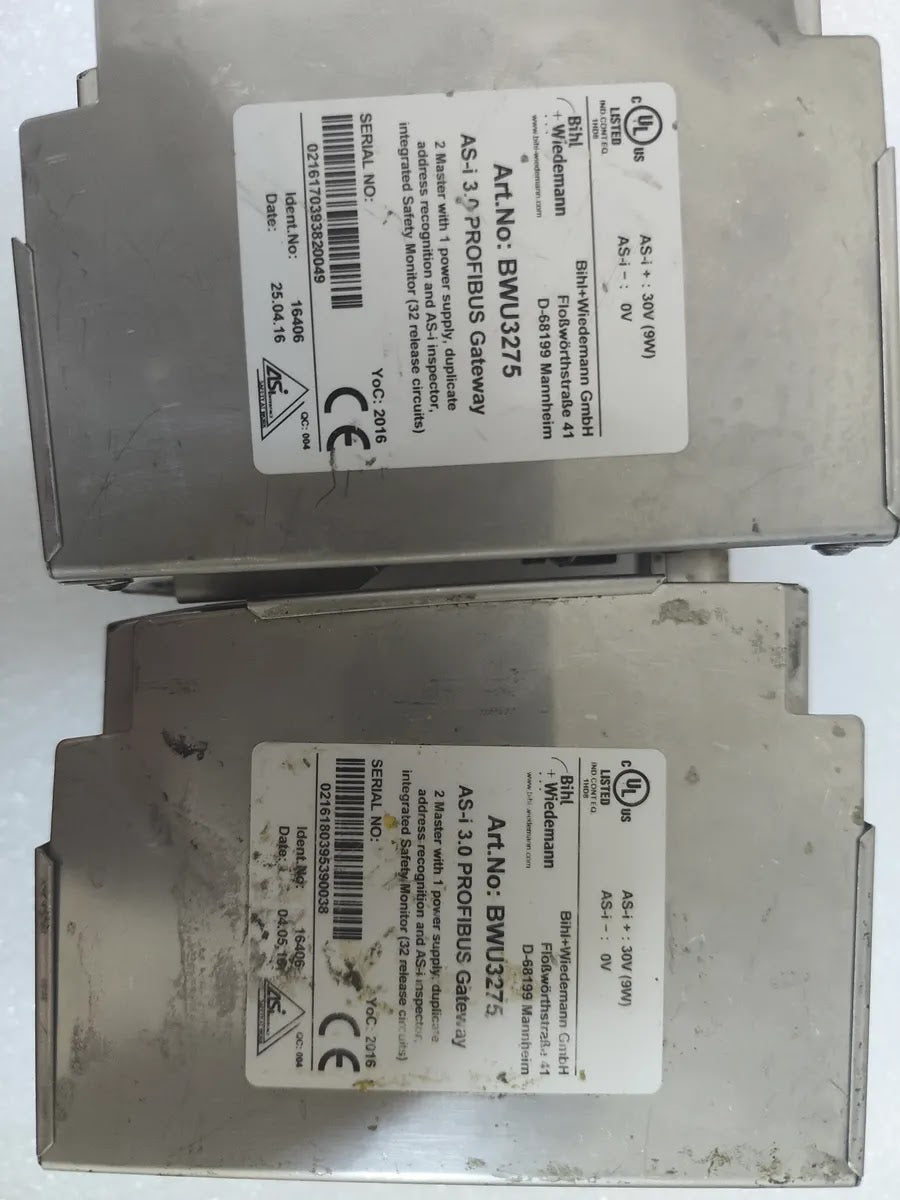 BIHL+WIEDEMANN BWU3275 AS-i 3.0 PROFIBUS Gateway 30V