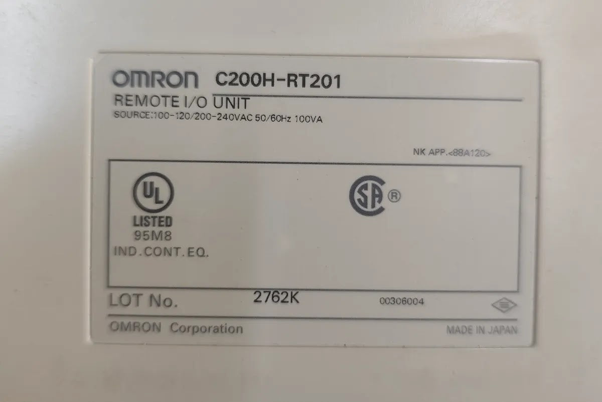 OMRON C200H-RT201 Remote I/O Unit 100-120/200-240VAC