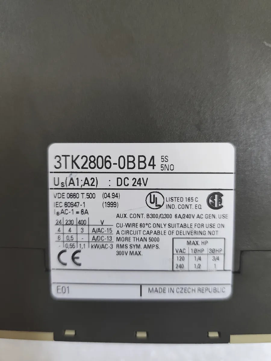 SIEMENS 3TK2806-0BB4 Safety Relay 24VDC 6A