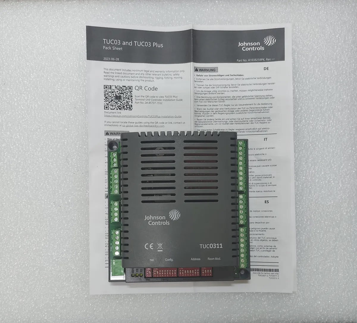 JOHNSON CONTROLS TUC0311 Terminal Unit Controller 230VAC