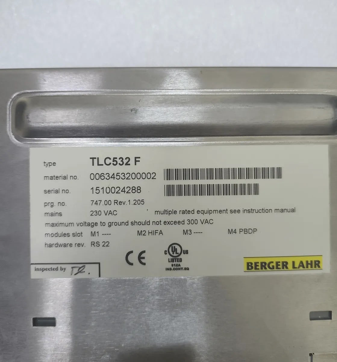 BERGER LAHR TLC532F Twin Line Servo Drive 230VAC 750W