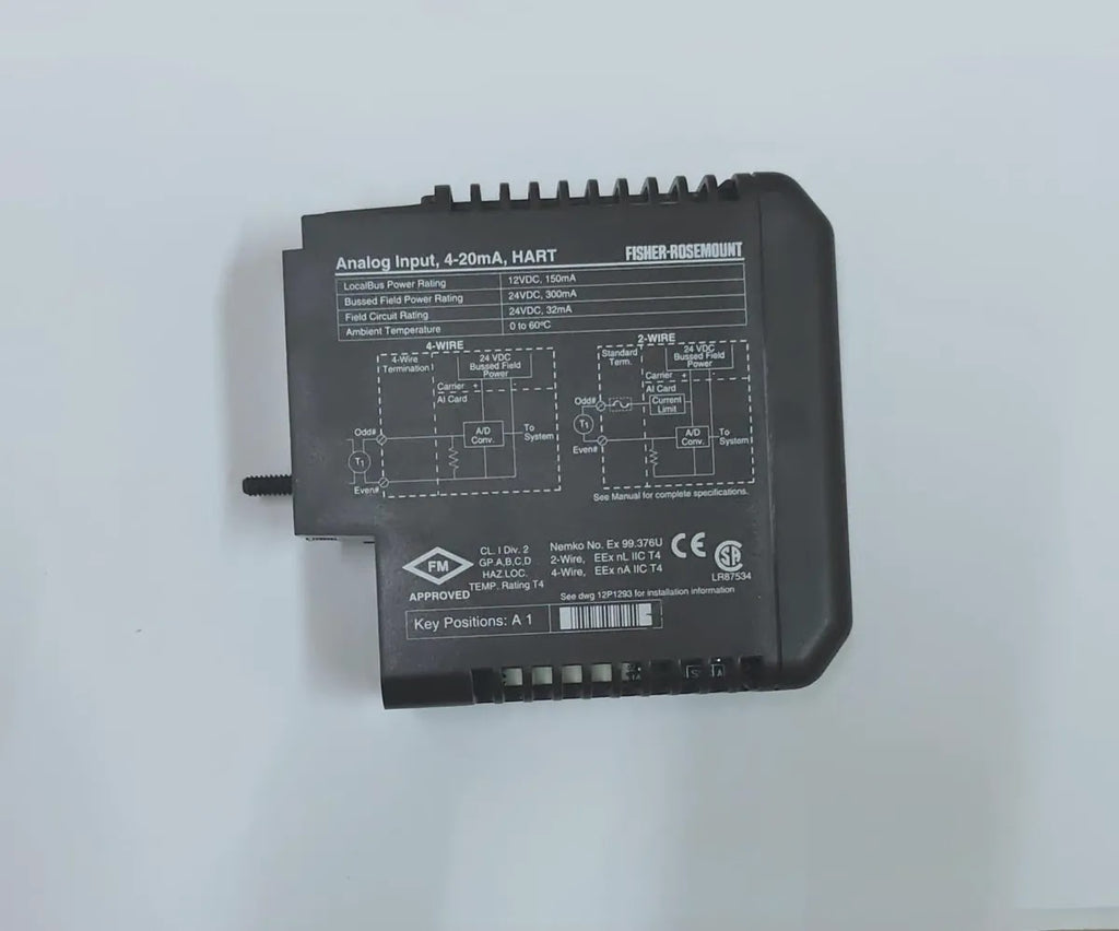 FISHER-ROSEMOUNT KJ3002X1-BA1 DeltaV Analog Input HART Card 8-Ch 4-20mA