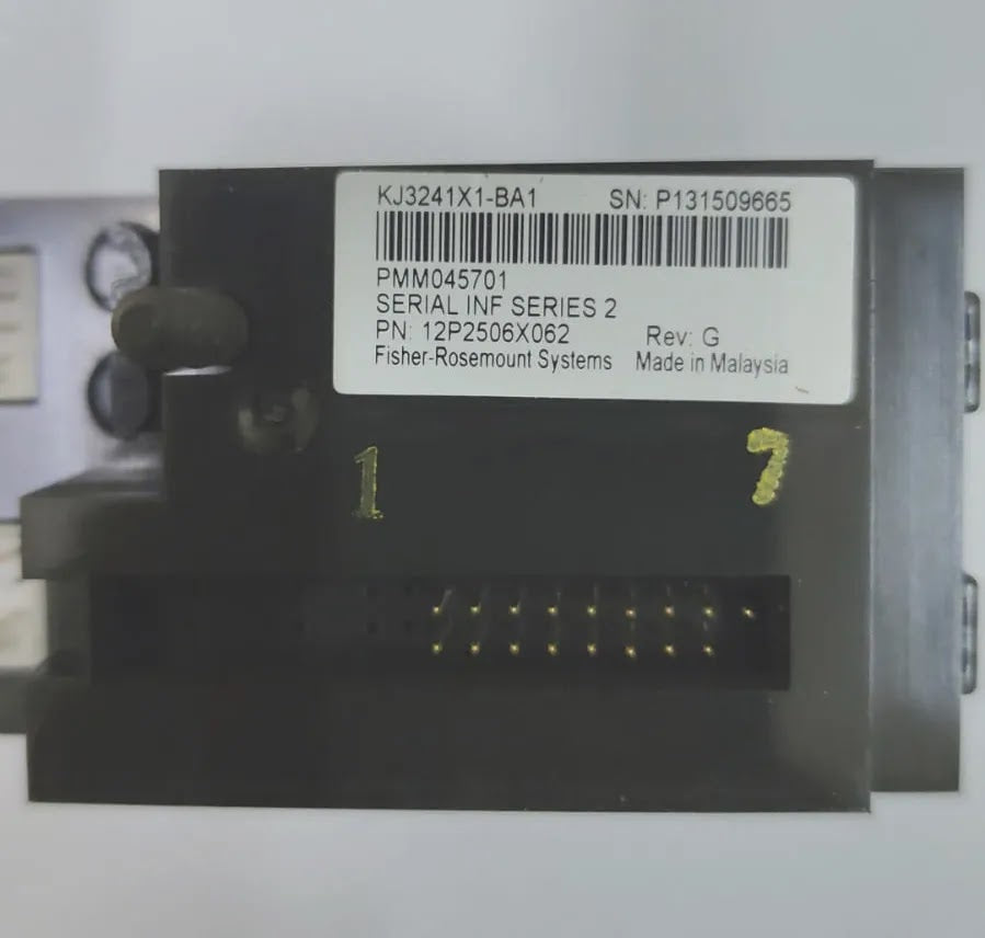 EMERSON KJ3241X1-BA1 DeltaV Series 2 Serial Interface Card 12VDC 300mA