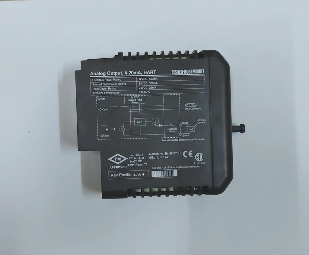 FISHER-ROSEMOUNT KJ3002X1-BE1 Analog Output Card 8-Channel 4-20mA HART
