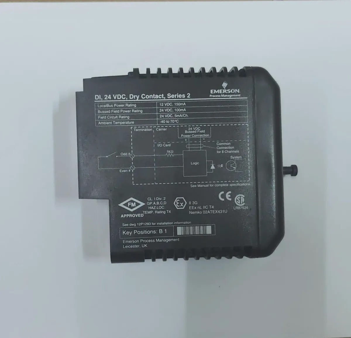 EMERSON KJ3201X1-BA1 DeltaV Discrete Input Module 8-Channel 24VDC