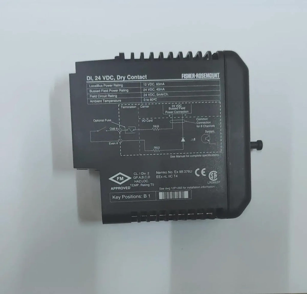 FISHER-ROSEMOUNT KJ3001X1-BB1 DeltaV Discrete Input Module 8-Ch 24VDC