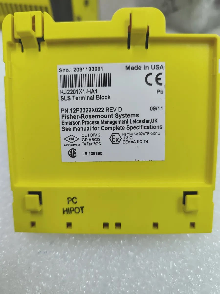 FISHER-ROSEMOUNT KJ2201X1-HA1 SLS Terminal Block 12P3322X022