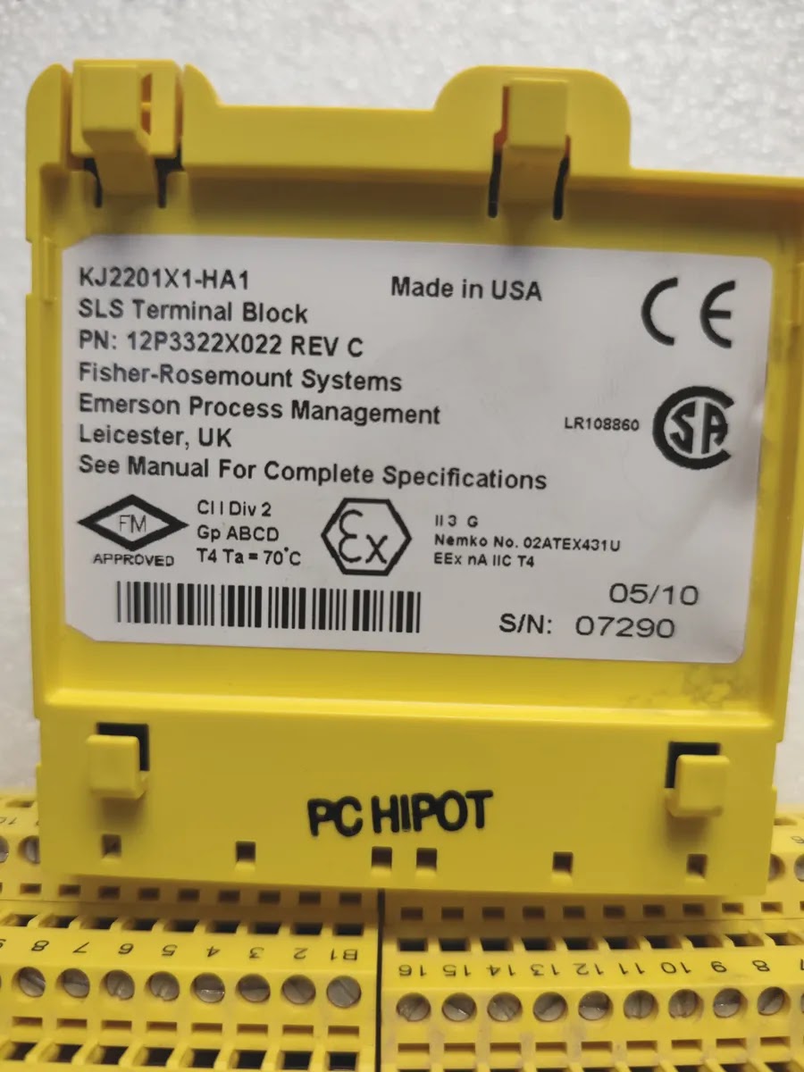EMERSON KJ2201X1-HA1 DeltaV SLS Terminal Block 16 Channel