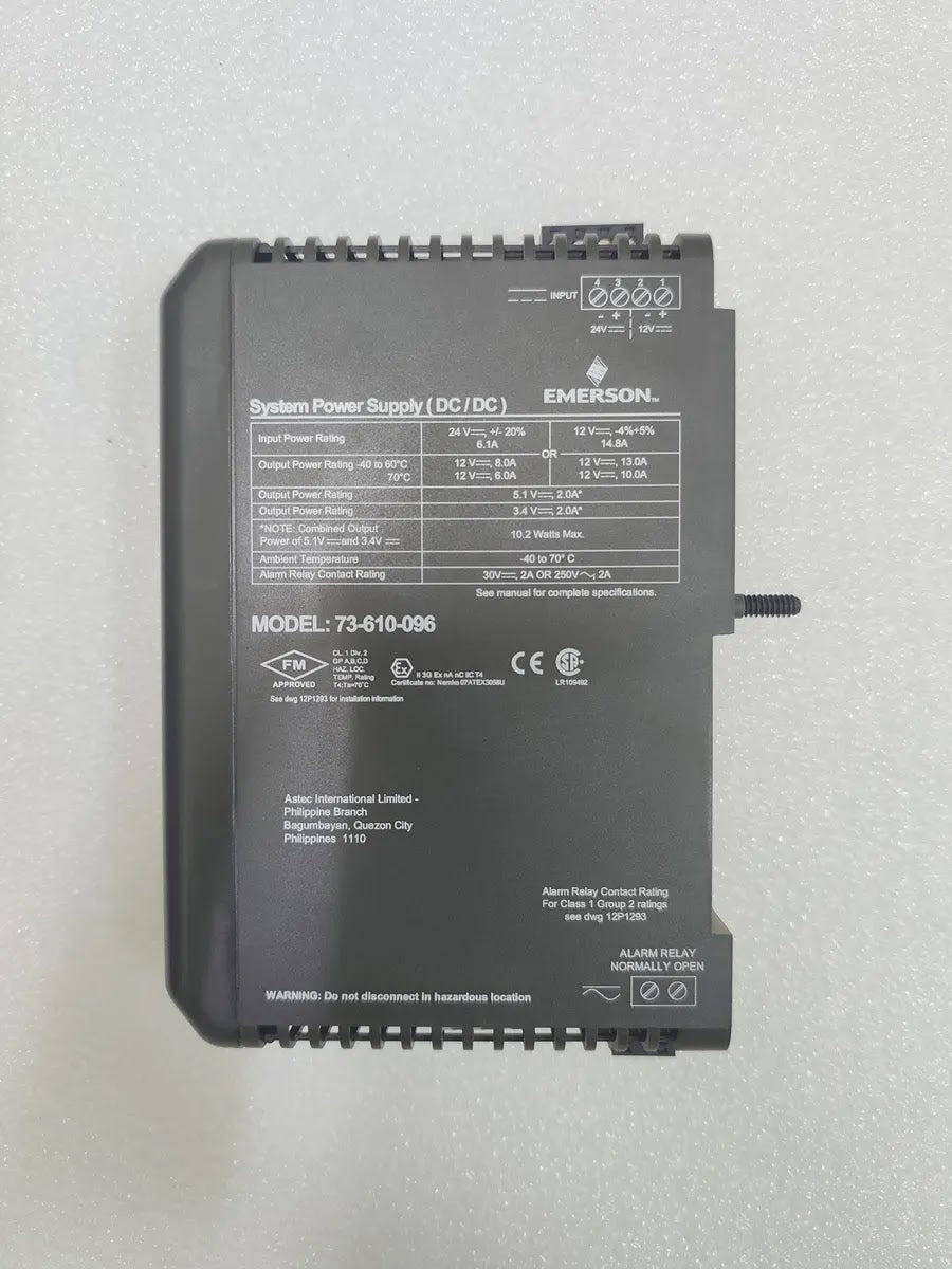 EMERSON KJ1501X1-BC3 DeltaV DC/DC System Power Supply 24V 12V 8A