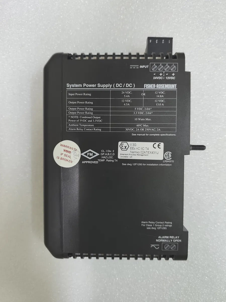 FISHER-ROSEMOUNT KJ1501X1-BC1 DeltaV System Power Supply DC/DC 12VDC 13A