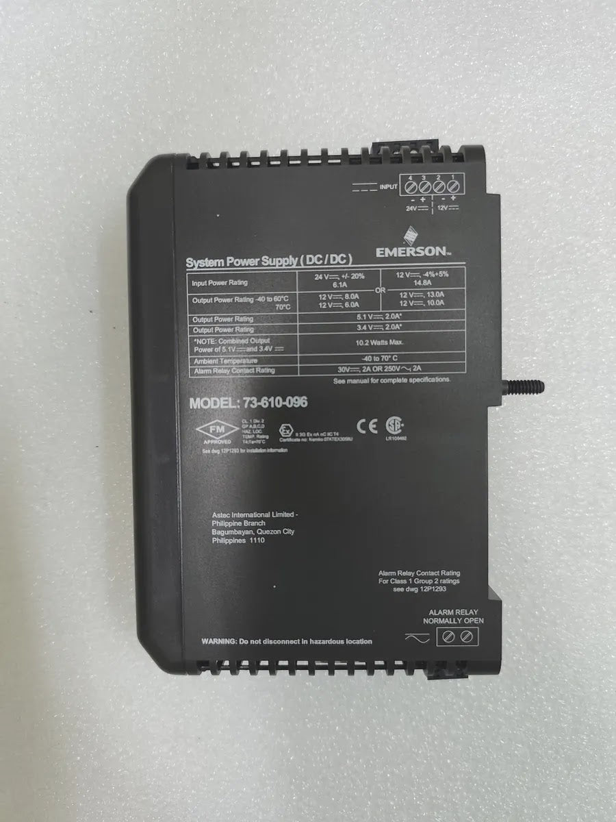 EMERSON KJ1501X1-BC3 DeltaV Dual DC/DC Power Supply 24VDC 12VDC