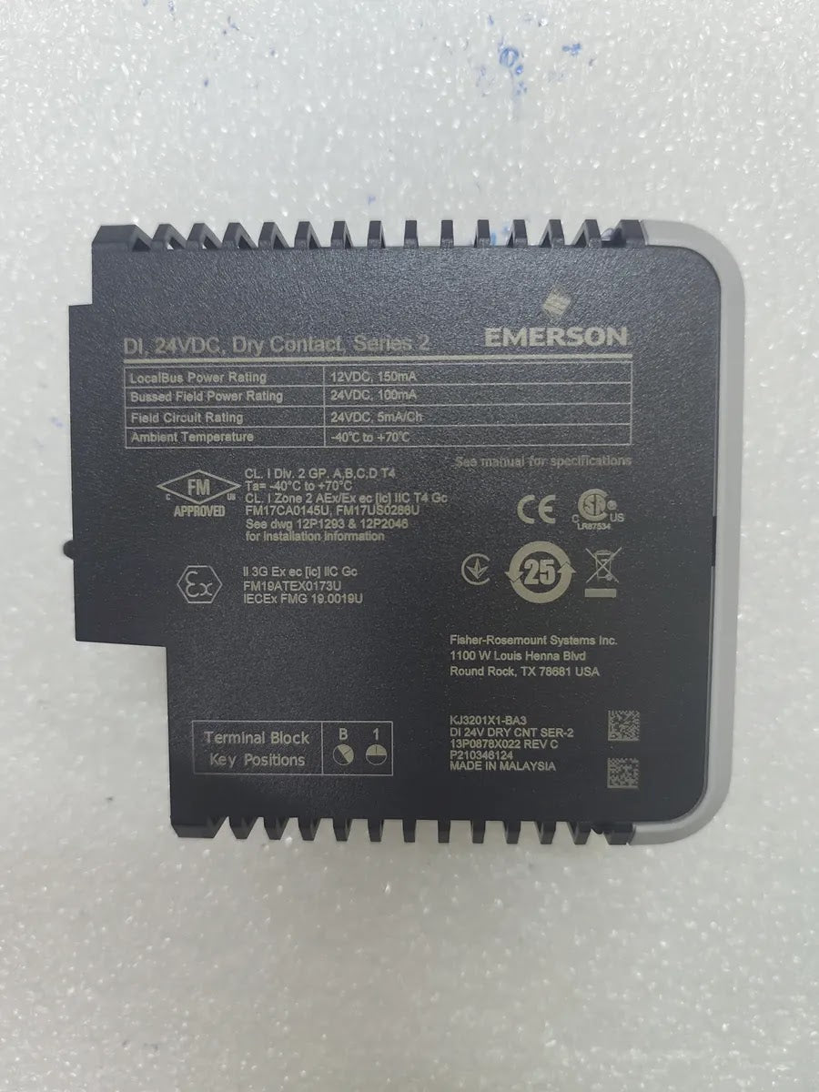 EMERSON KJ3201X1-BA3 DeltaV Discrete Input Card 8-Ch 24VDC