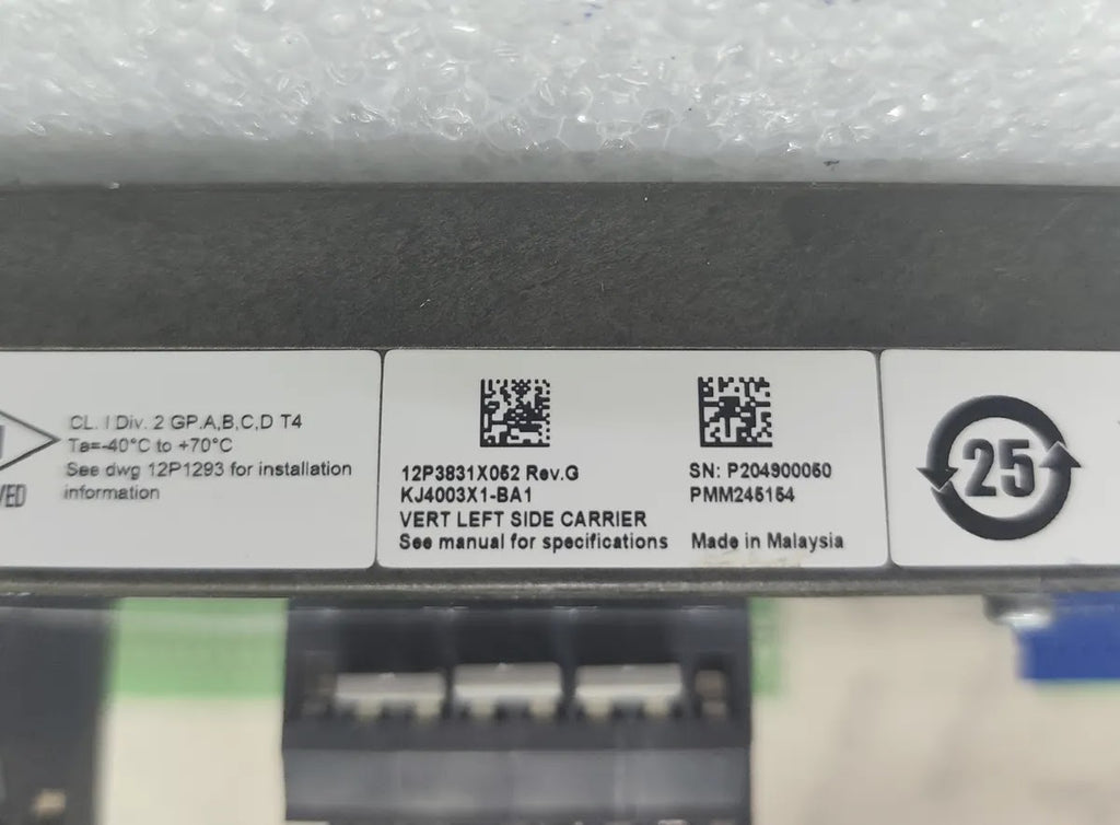 EMERSON KJ4003X1-BA1 DeltaV VerticalPlus I/O Carrier 8-Wide Left 12VDC
