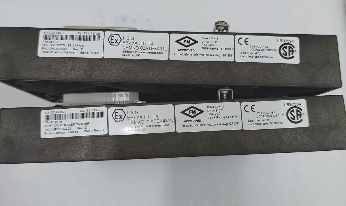 EMERSON KJ4003X1-BC1 DeltaV Vertical Controller Carrier 12.6VDC 15A