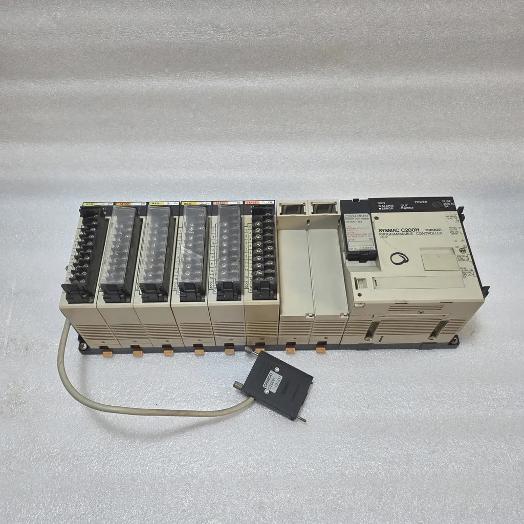 OMRON SYSMAC C200H CPU01 PROGRAMMABLE CONTROLLER WITH IA122 I/O MODULES & ME431