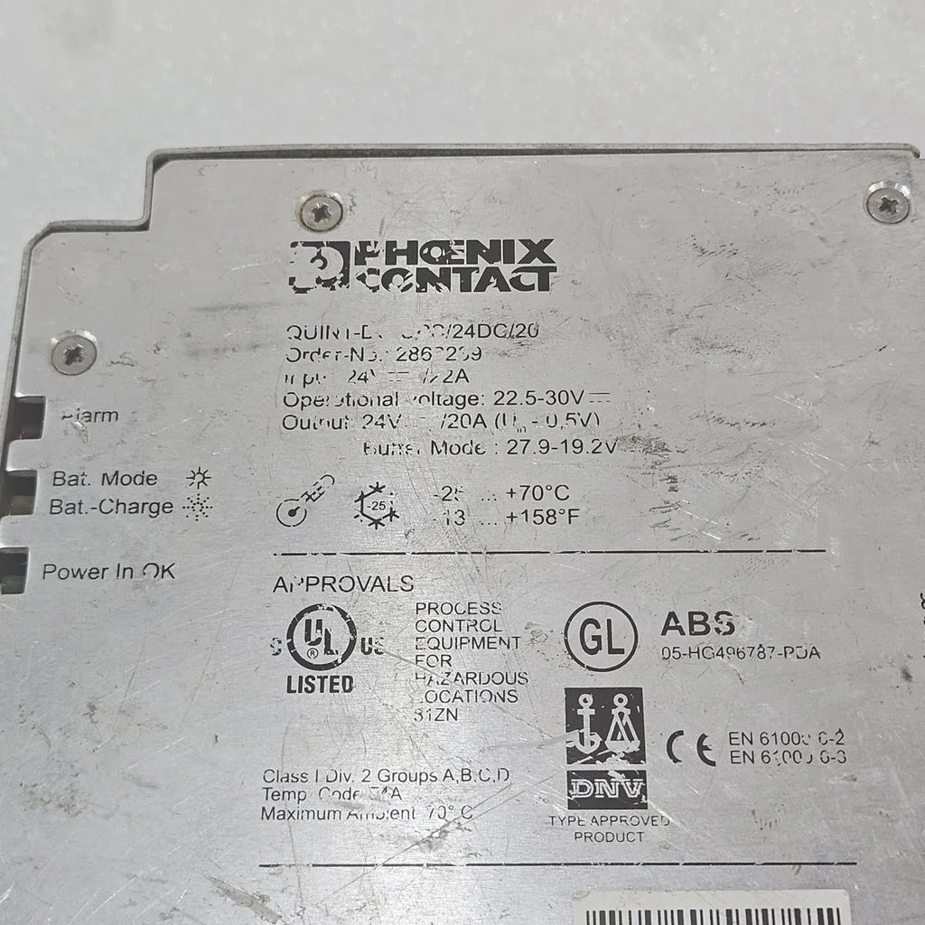 PHOENIX CONTACT QUINT-DC-UPS/24DC/20 DC UPS MODULE 24V 20A 2866209 FOR PARTS