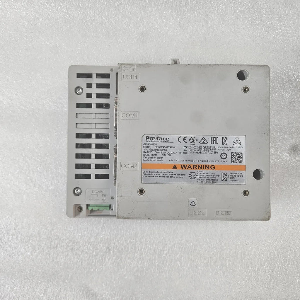 Pro-face GP-4301TW PFXGP4301TADW HMI Touch Panel 24VDC For Parts - FOR PARTS