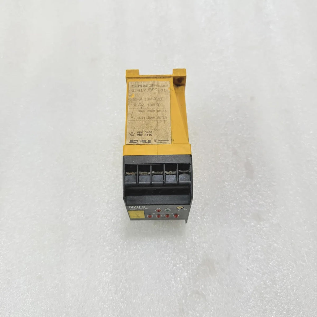 Schiele SMN 3 2.417.390.01 Safety Relay 110V AC/DC 250V Pre-Owned