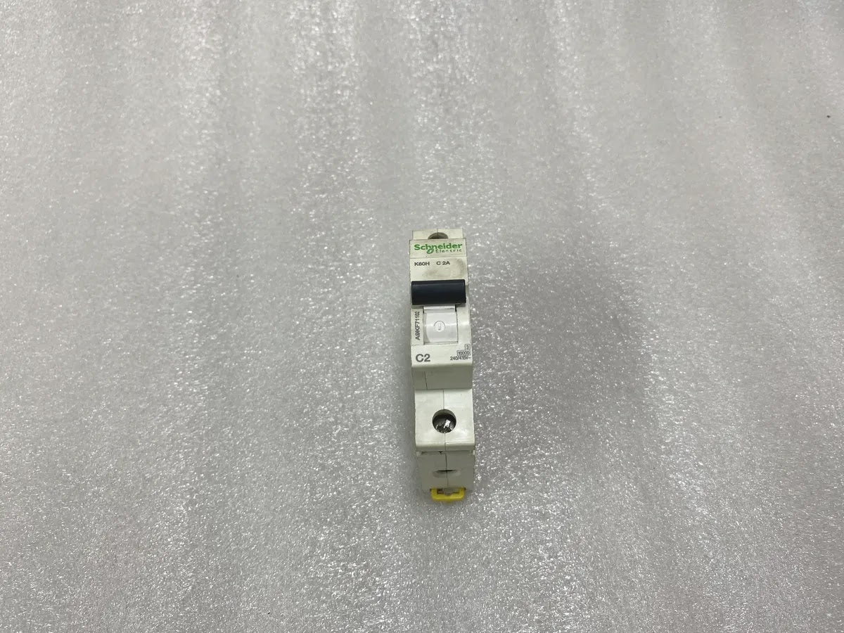 S Electric A9KF71102 K60H C2 1 Pole MCB 2A 240-415V 10kA Acti9 Pre-Owned