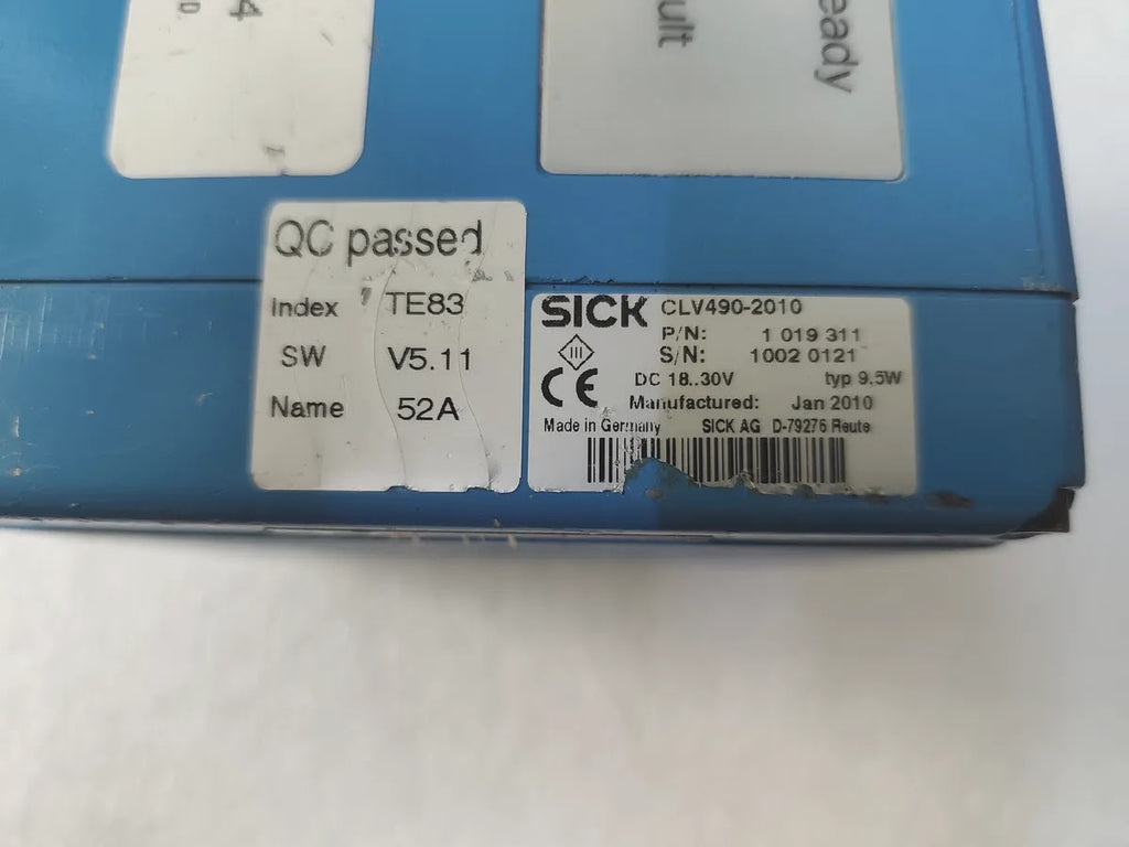SICK CLV490-2010 Bar Code Scanner 18-30VDC 650nm