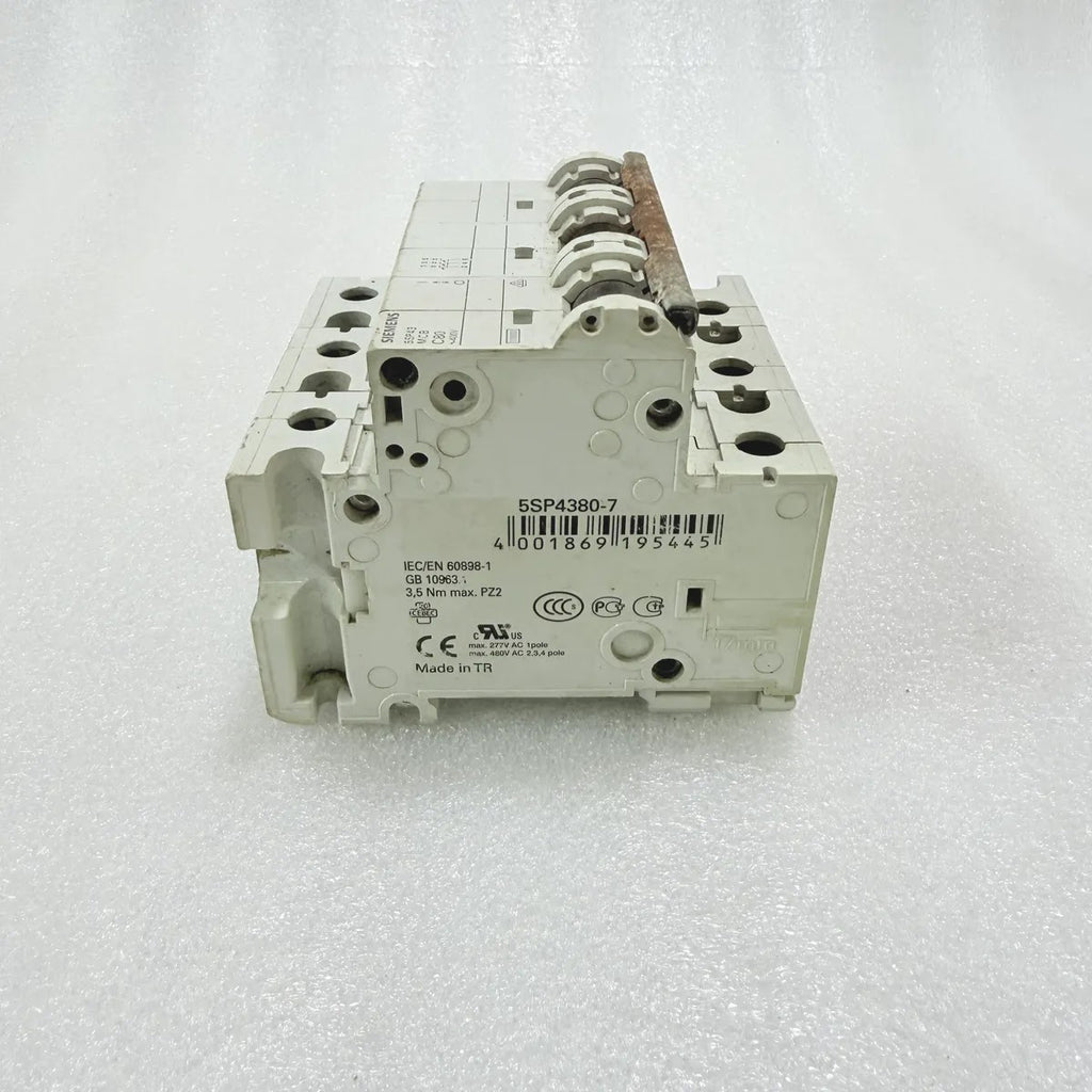 Siemens 5SP4380-7 3 Pole MCB C80 80A 10kA Pre-Owned