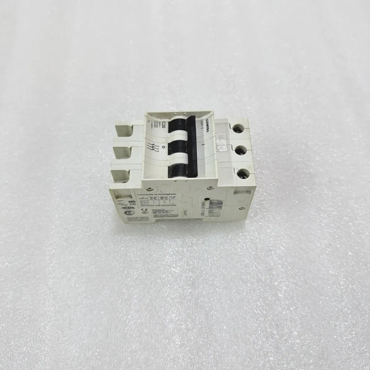 Siemens 5SX1 C20 3 Pole MCB 20A Pre-Owned