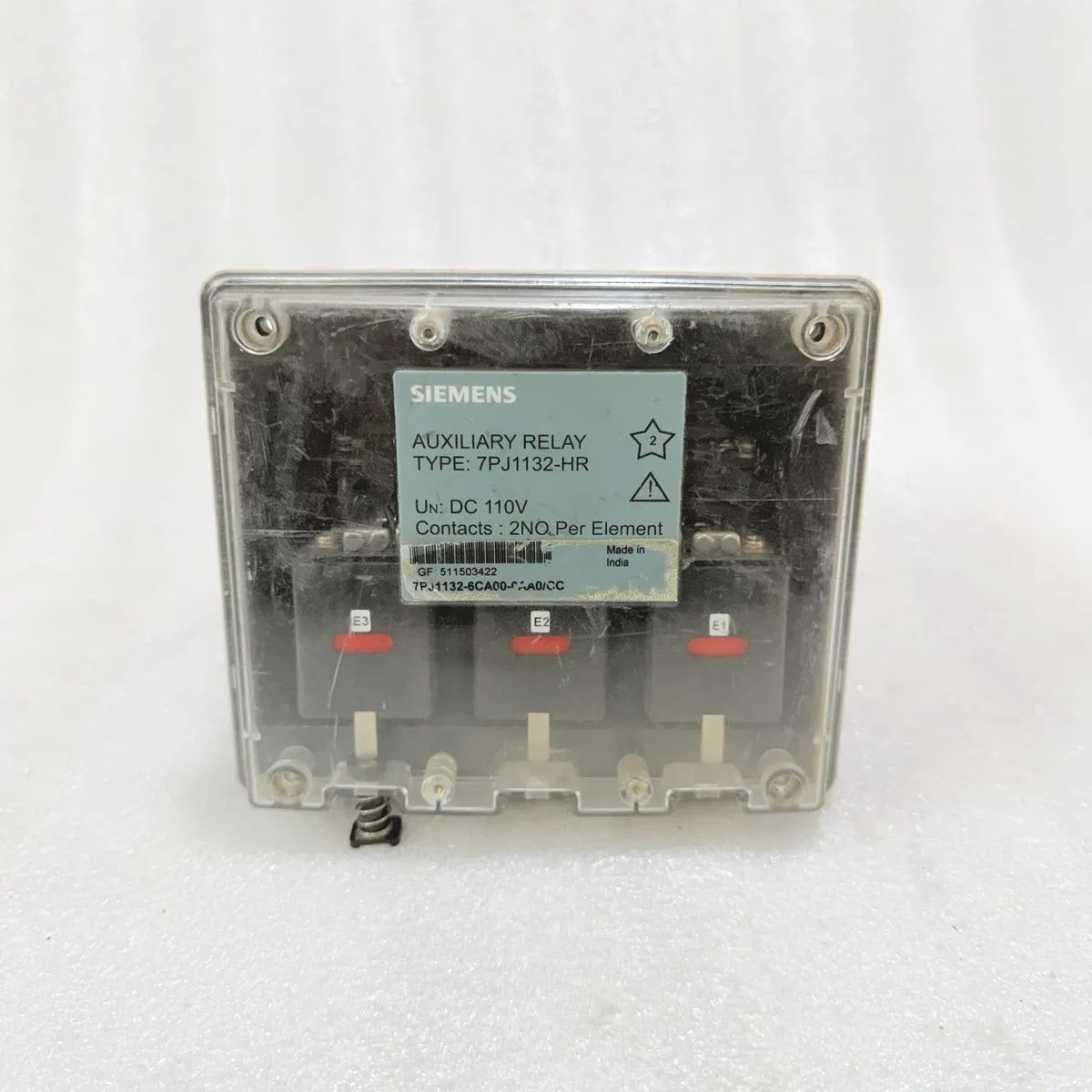 Siemens 7PJ1132-HR Auxiliary Relay DC 110V 2NO Pre-Owned