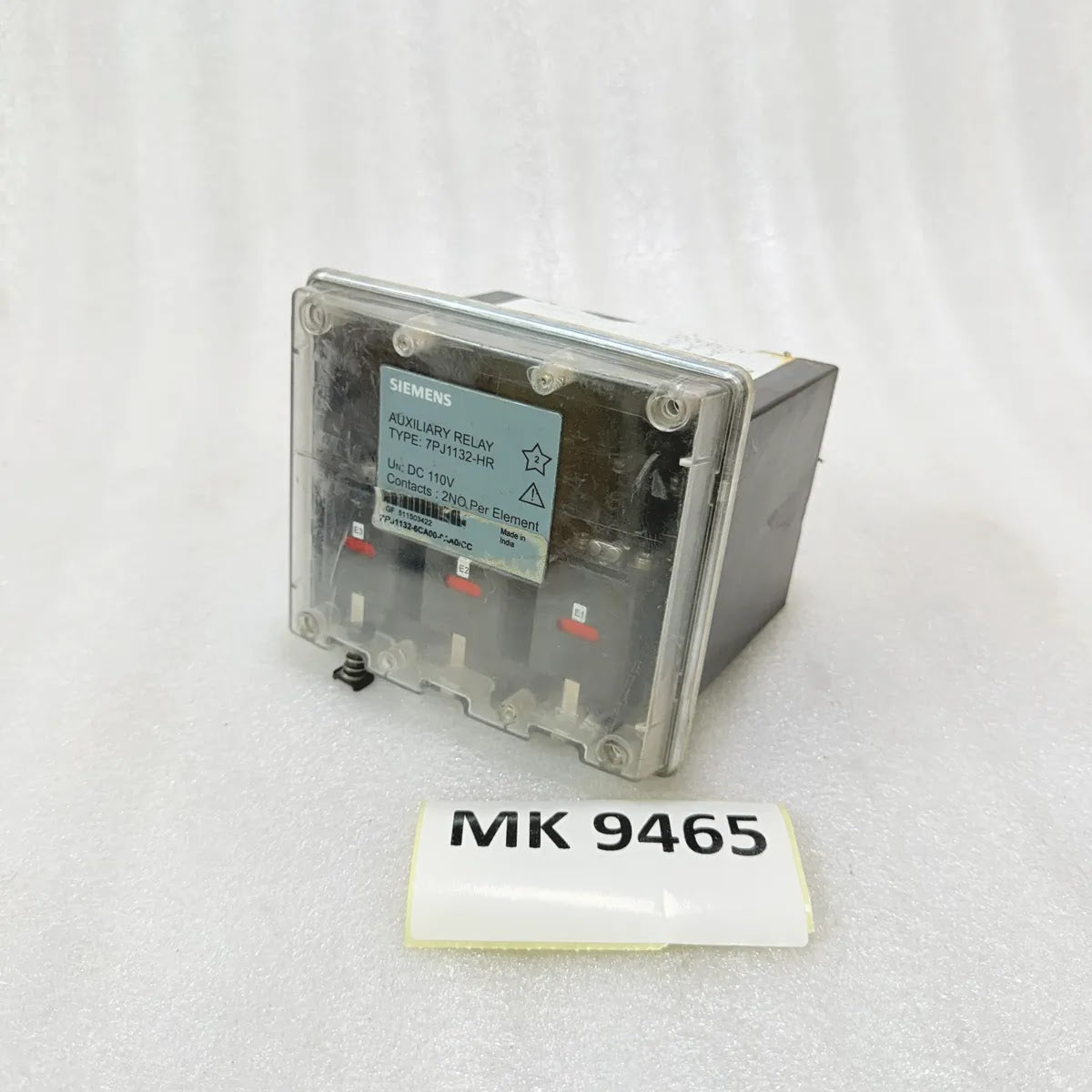 Siemens 7PJ1132-HR Auxiliary Relay DC 110V 2NO Pre-Owned