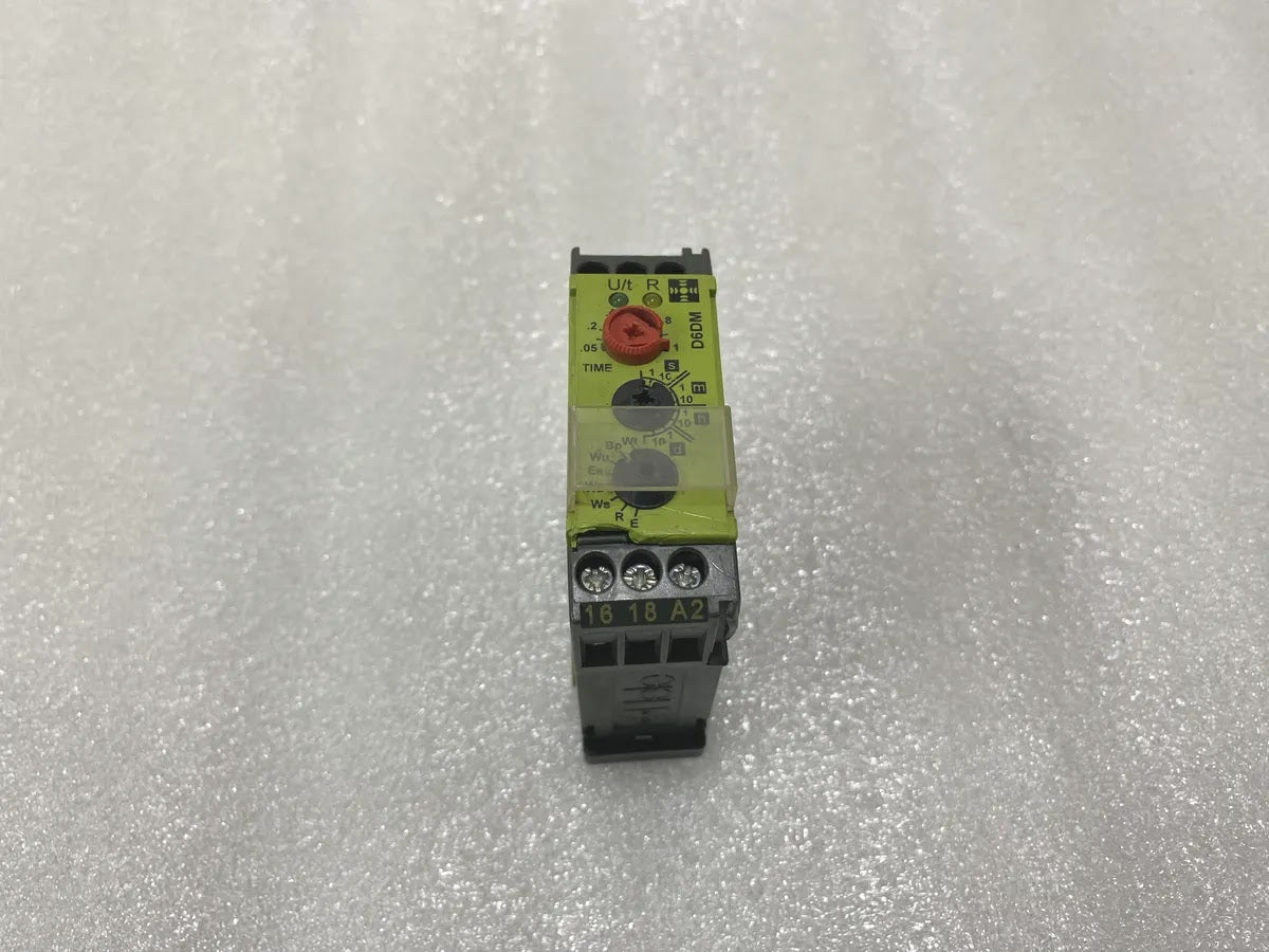 tele D6DM Multifunction Timer Relay 24-230V AC/DC 8 Function 8A 22.5mm Pre-Owned
