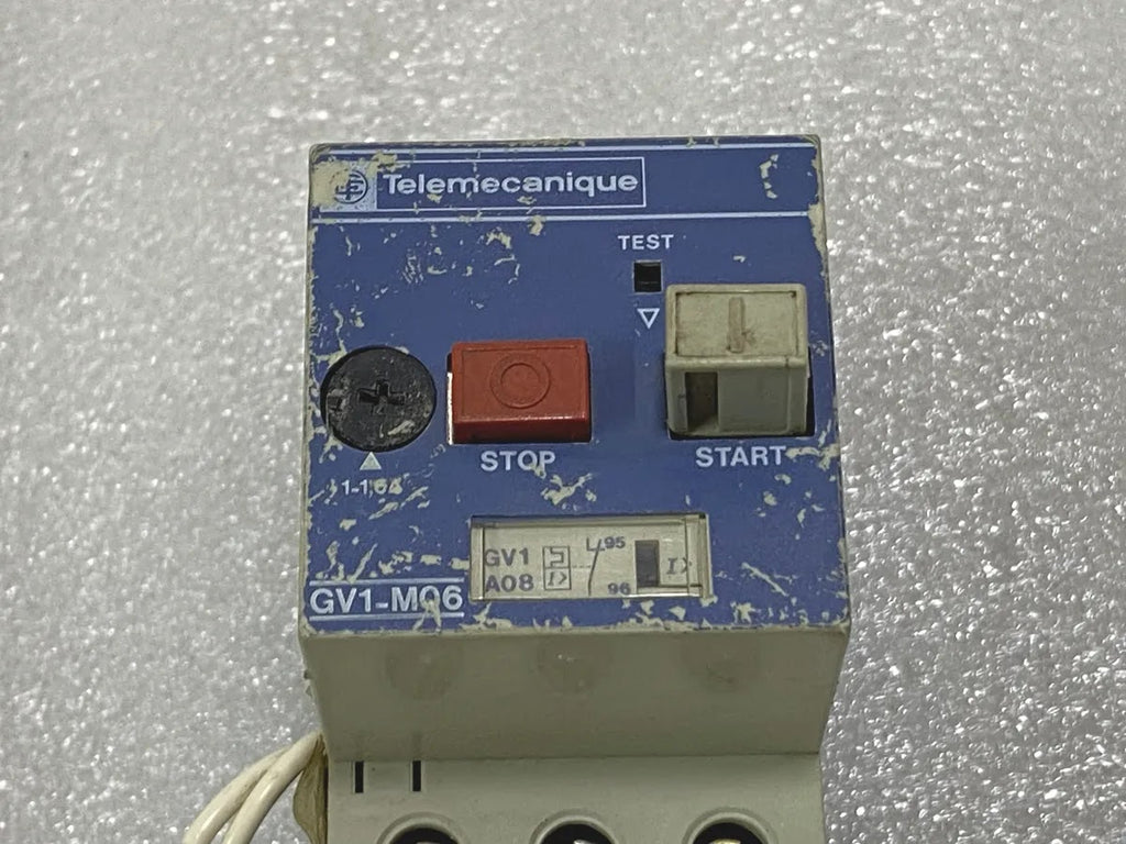 Telemecanique GV1-M06 Manual Motor Starter 1-1.6A GV1-A08 Aux Pre-Owned