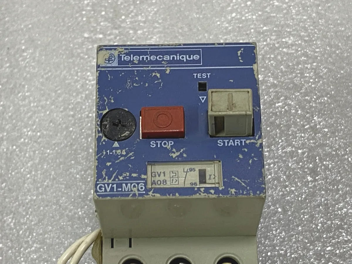 Telemecanique GV1-M06 Manual Motor Starter 1-1.6A GV1-A08 Aux Pre-Owned