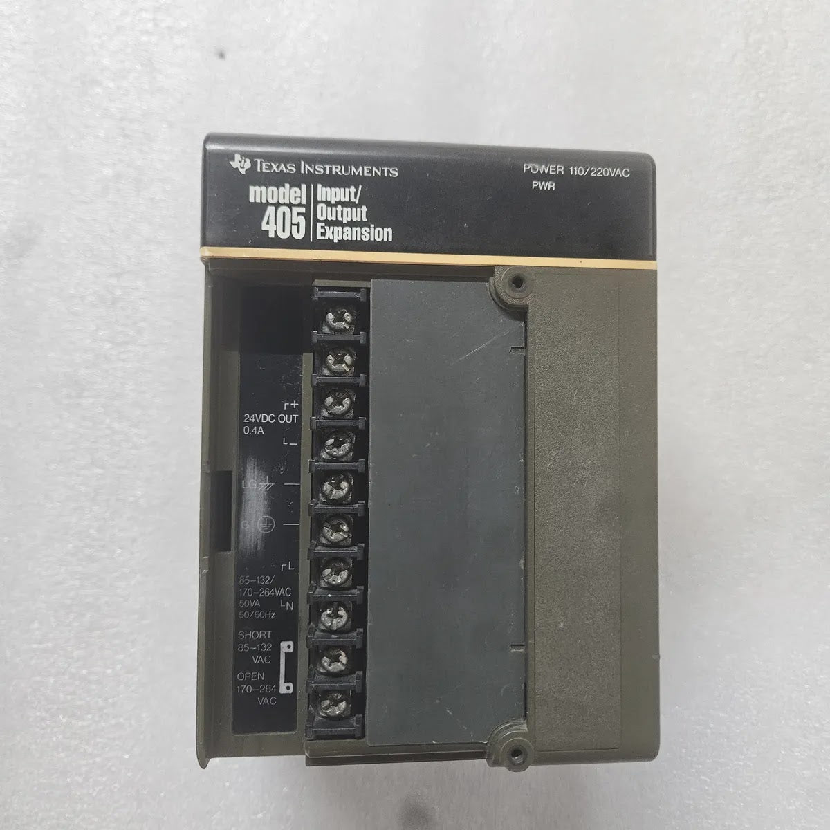 Texas Instruments Model 405 I/O Expansion 110/220VAC 24VDC For Parts - FOR PARTS