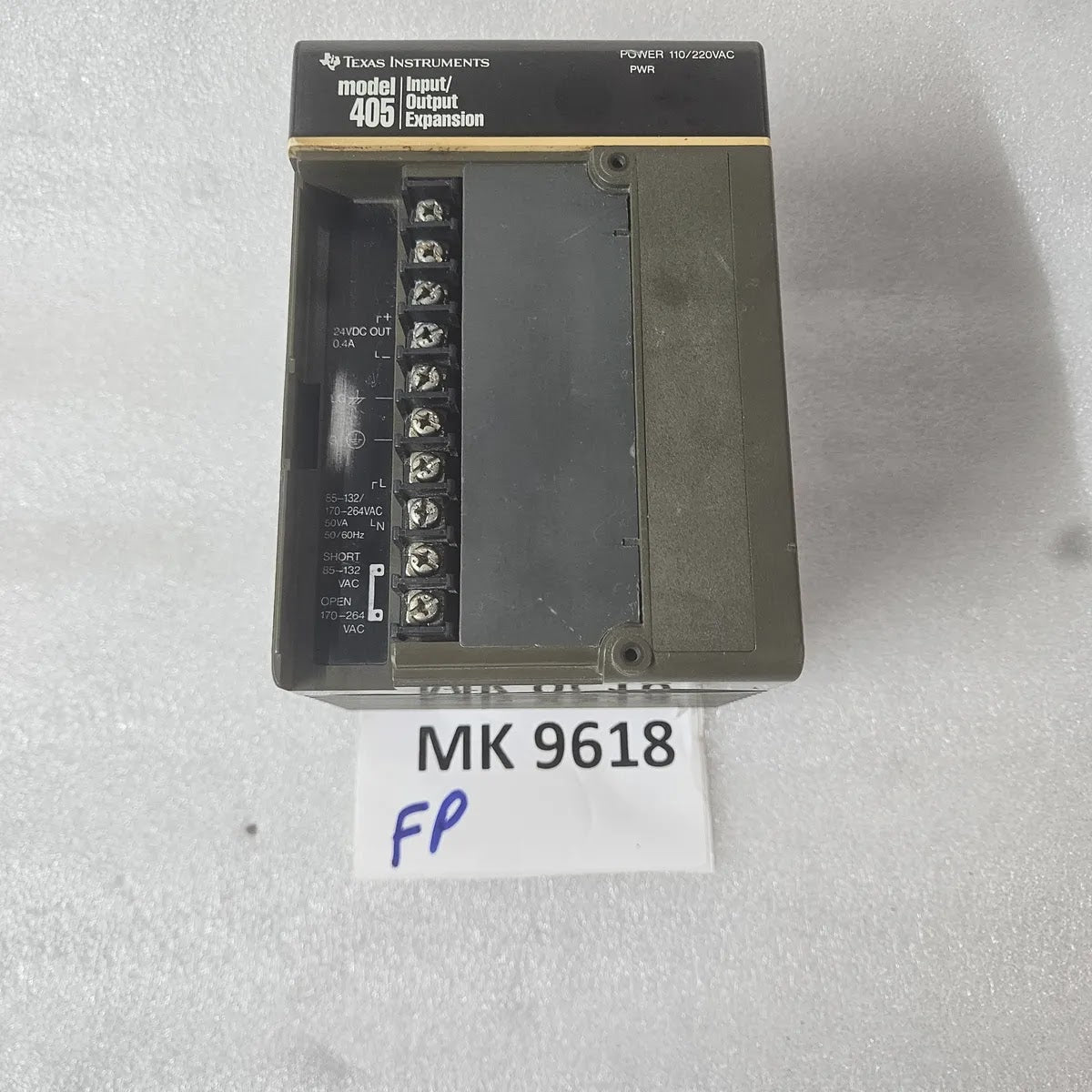 Texas Instruments Model 405 I/O Expansion 110/220VAC 24VDC For Parts - FOR PARTS