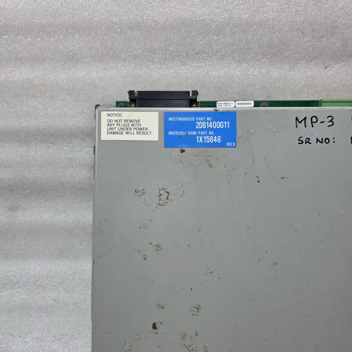 WESTINGHOUSE MP-3 MICROPROCESSOR CONTROL BOARD 2D81400G11 1X15846 REV B