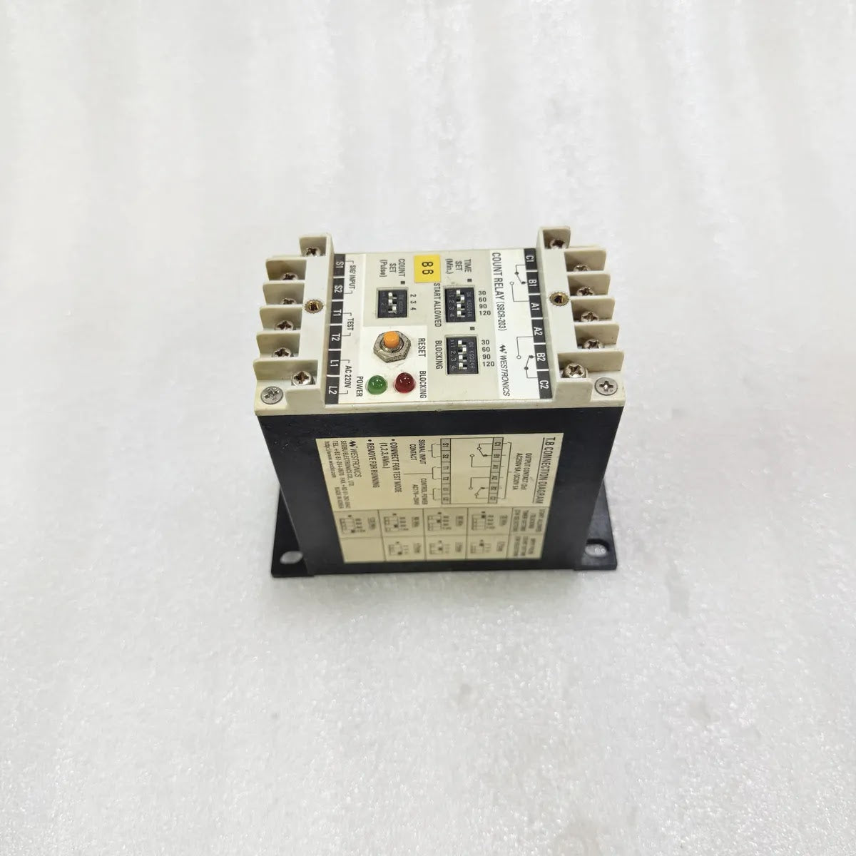 Westronics SBCR-203 Count Relay AC176-264V 250V 5A Pre-Owned
