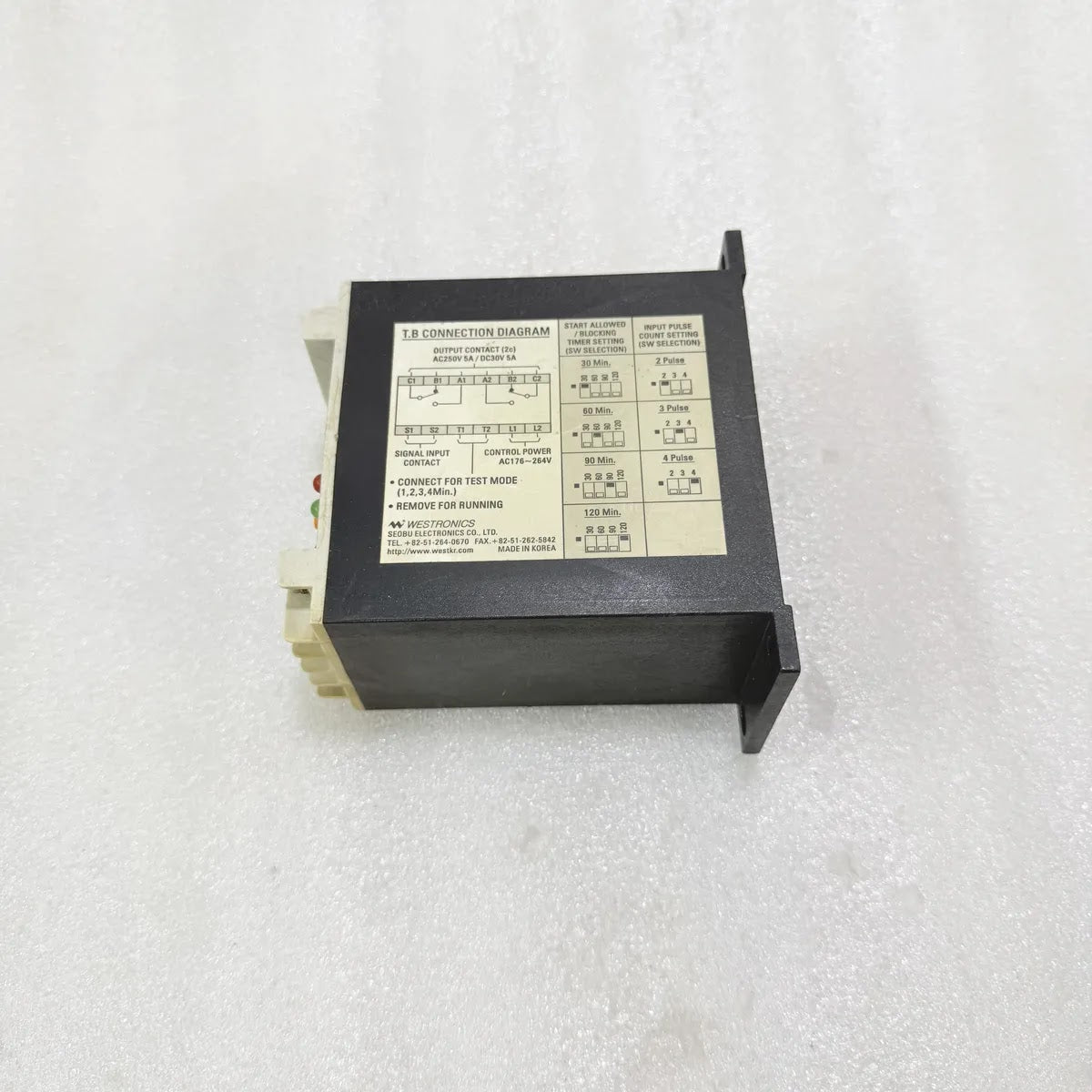 Westronics SBCR-203 Count Relay AC176-264V 250V 5A Pre-Owned