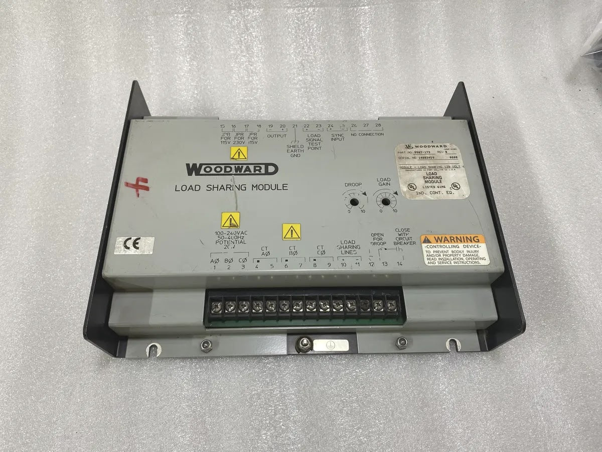 Woodward 9907-173 Load Sharing Module 128V Generator Control Rev B Pre-Owned