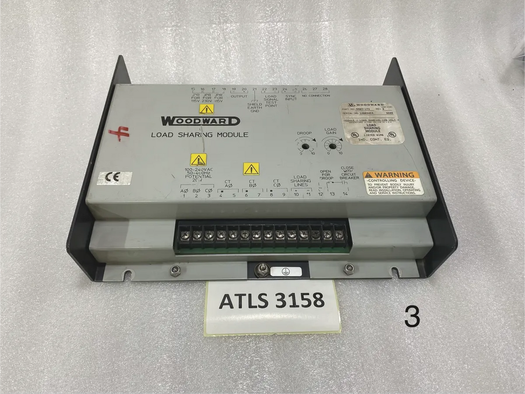 Woodward 9907-173 Load Sharing Module 128V Generator Control Rev B Pre-Owned